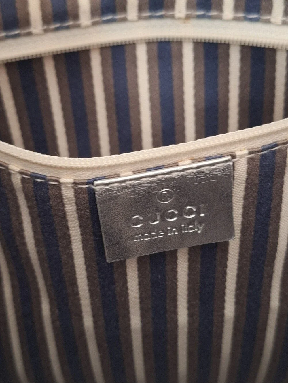 Gucci Metallic Silver Monogram Hobo EUC